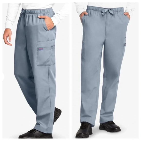Medical Cargo Pants for Men Workwear Originals, Zipper Fly Scrubs - Picture 1 of 9